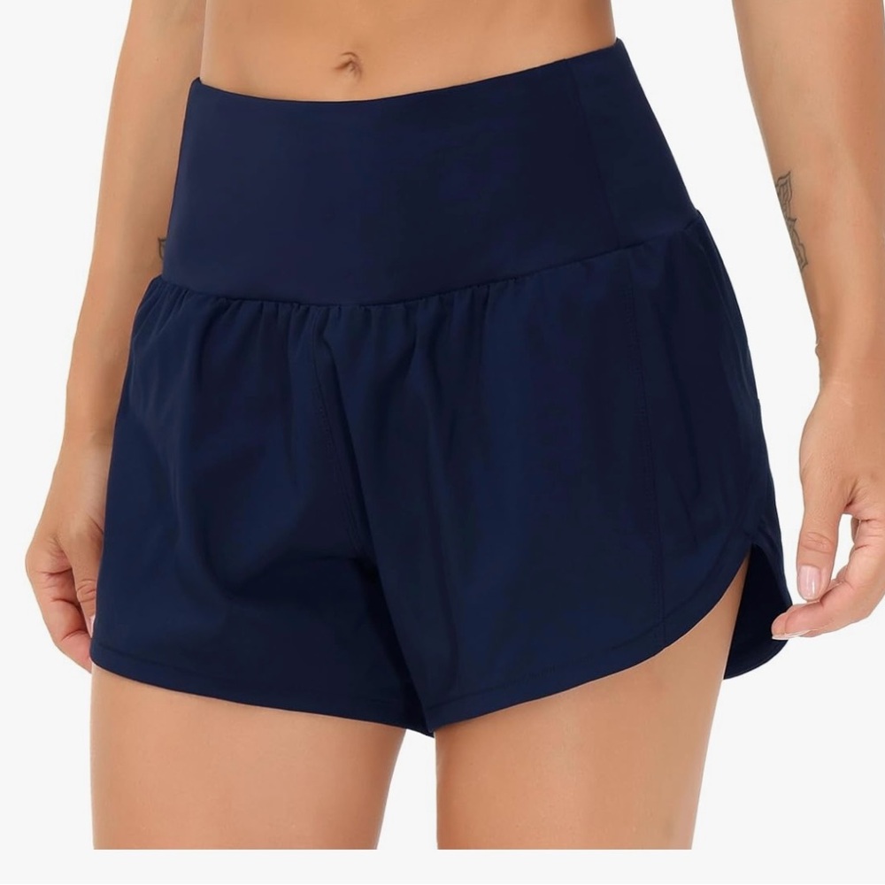 THE GYM PEOPLE Womens High Waisted Running Shorts